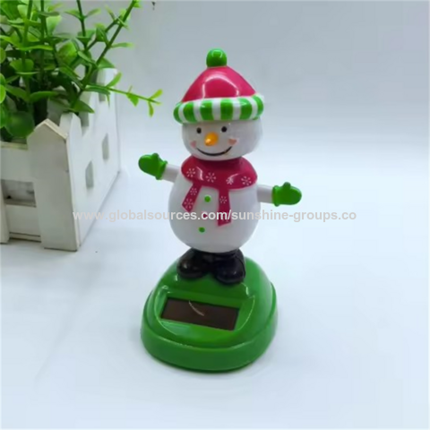 Décoration de Noël personnalisée, figurines de jouets dansants à énergie solaire en plastique pour fenêtre de voiture