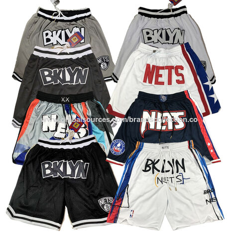 American Street Basketball Shorts Men Thorns Embroidered Double Layer
