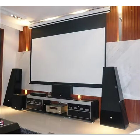 شاشة عرض بمحرك OEM مع جهاز تحكم عن بعد شاشة كهربائية شاشة مسرح شاشة عرض 100 بوصة for sale at factory direct price