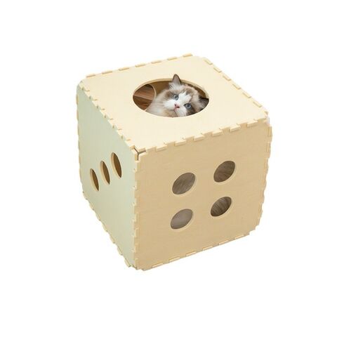 Nouveau Jouet pour Chat Petite Taille Toutes Saisons 2024 - Lit Cube Semi-Fermé
