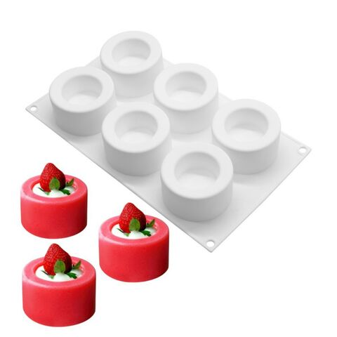 Molde de silicona multiusos de 6 cavidades para decoración de pasteles y mousse, herramienta de horneado en oferta promocional