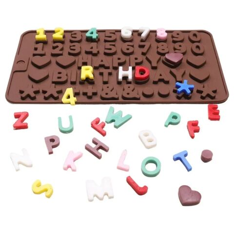 Moldes de Silicona para Números de Chocolate al por Mayor para Decoración de Pasteles, Accesorios y Utensilios de Cocina en Promoción