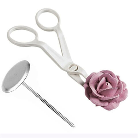 Tijeras Transferencia de Flores para Crema, Acero Inoxidable Duradero, 2 Unidades, Venta al por Mayor, Herramientas Decoración de Pasteles