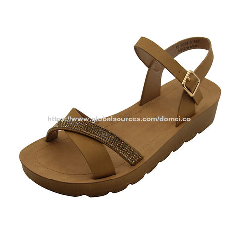 OEM Sommer Damen Sandale Outdoor PU Mode Sandale