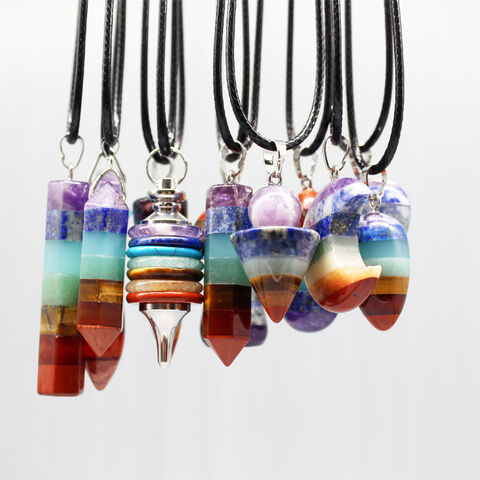 Pendentifs en cristal de style rétro chinois ancien en gros Couleurs arc-en-ciel Ornements pour femmes Ornements suspendus en jade de cristal naturel for sale at factory direct price