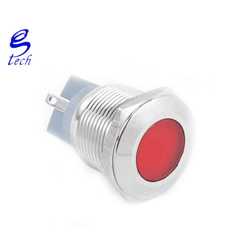 Indicador luminoso LED de pin monocromático de cabeza plana de 19 mm asequible, luz de señalización de metal con cable de emisión de un/doble/triple color for sale at factory direct price