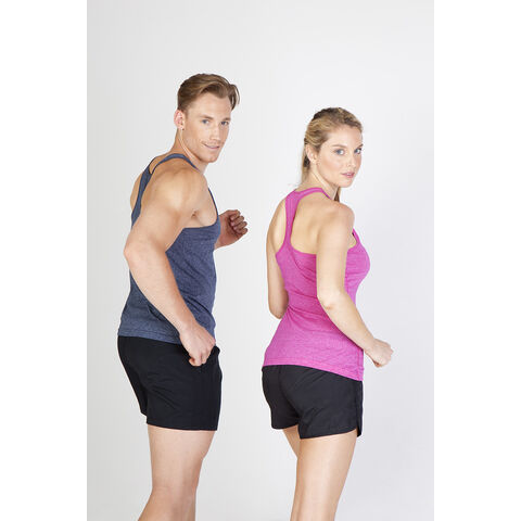 Ärmelloses Sport-Tanktop für Herren, 130 g/m², 50% Baumwolle, 50% Polyester. Herren Tank Tops für das Fitnesstraining.
