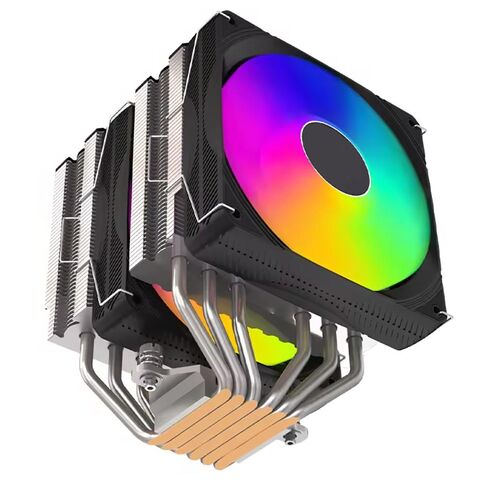 6 Heat Pipes Rgb Cpu Air Cooler Dual Tower Cpu Heatsink With Dual 120mm ...