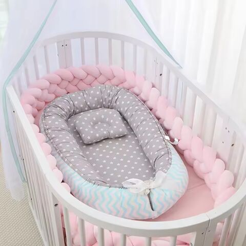 R for Rabbit Snuggy Cuddles Newborn Baby Bed - Anti-Roll Baby Nest - 100% Cotton Breathable Lounger main image 1