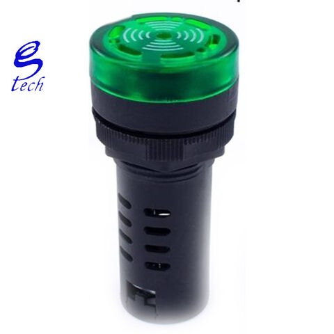 AD16-22SM luz verde AC/DC alarme sonora e luminosa LED com buzzer intermitente for sale at factory direct price