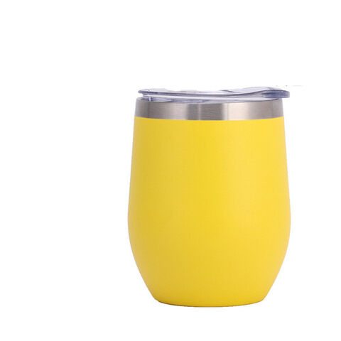Tasse thermos à double paroi en acier inoxydable avec logo personnalisé en forme d'œuf et panse en U pour le bureau for sale at factory direct price