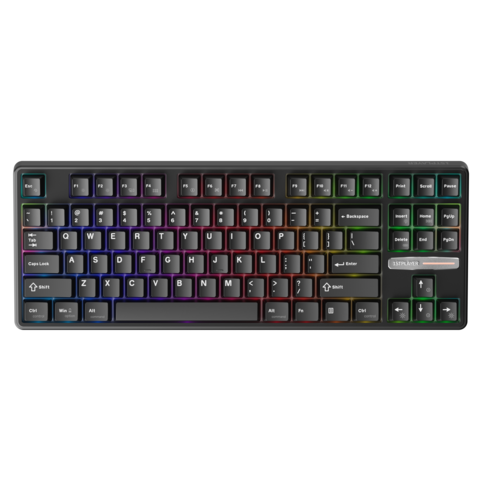 لوحات مفاتيح ميكانيكية RGB بوصلة سلكية 1STPLAYER DK6.0، تصميم 87 مفتاحًا، لوحات مفاتيح بدون لوحة أرقام for sale at factory direct price