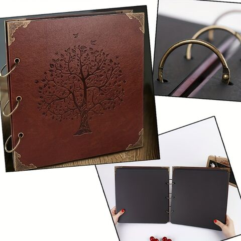 Werbe-Fotoalbum aus Leder im Scrapbook-Stil mit selbstklebenden Seiten, Geschenk-Accessoire, Souvenir for sale at factory direct price
