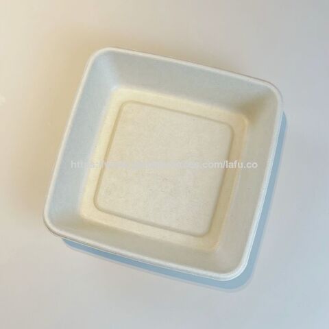 Vajilla desechable de alta calidad, contenedores de alimentos biodegradables para picnic, bandejas personalizadas de bagazo para snacks/carne/ensalada, alternativa al plástico