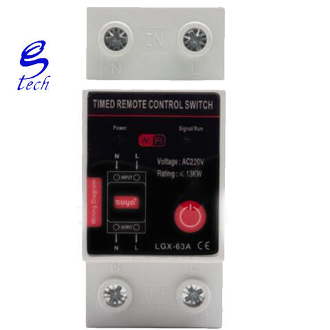 Interruptor Inteligente de Riel DIN 63A con Control por APP y Bluetooth para Electrodomésticos - Control de Tiempo Inteligente for sale at factory direct price