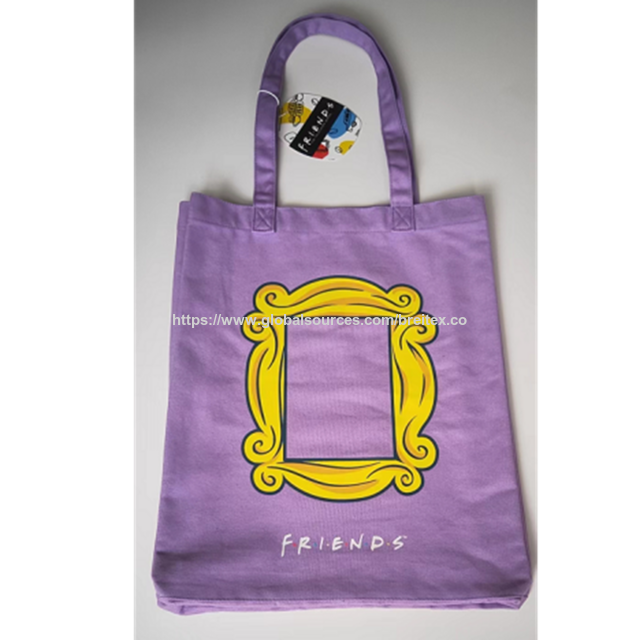 Bolsas de lona prontas para entrega no atacado - Sacolas tote estampadas para mulheres - Sacolas de compras reutilizáveis para meninas for sale at factory direct price