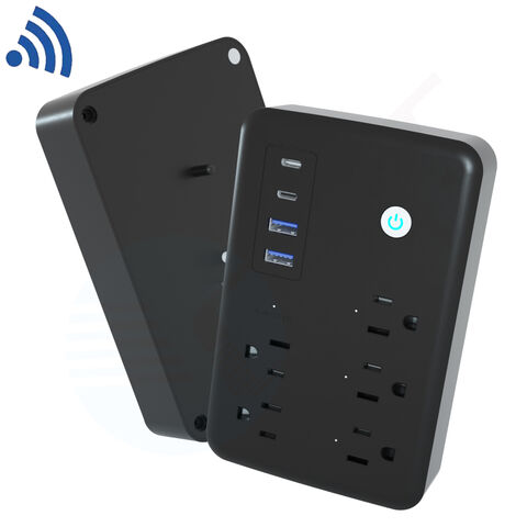 Fabricante da China OEM Smart Life App AC110-240V 15A Tuya Smart Wifi US Tomada Inteligente Quádrupla com ETL FCC CE