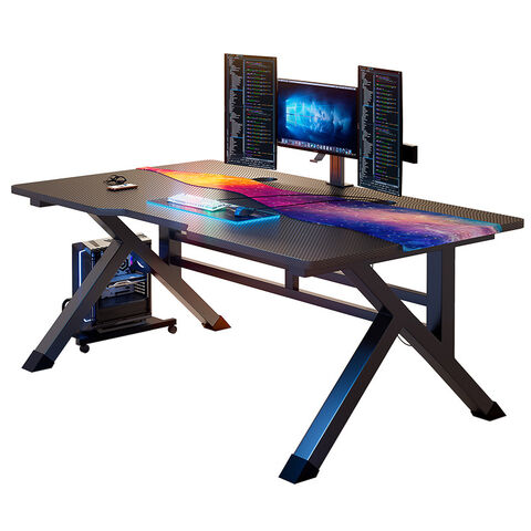 مكتب كمبيوتر عصري على شكل حرف Z للمكتب المنزلي، طاولة عمل متينة for sale at factory direct price