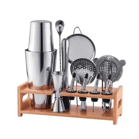Conjunto de ferramentas de bar para coquetéis em aço inoxidável de 28oz, direto da fábrica, coqueteleira Boston de metal com impressão personalizada e suporte for sale at factory direct price