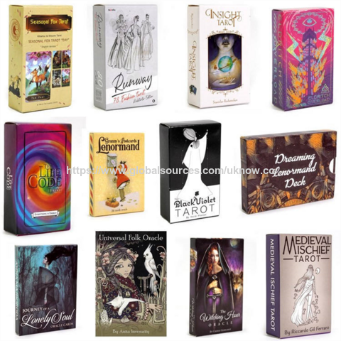 78 Tarotkarten Deck Englisch, 44 Orakelkarten E-Guide Buch Großhandel Hexen Tarotkarten Wahrsage Brettspiel Carta de Tarot