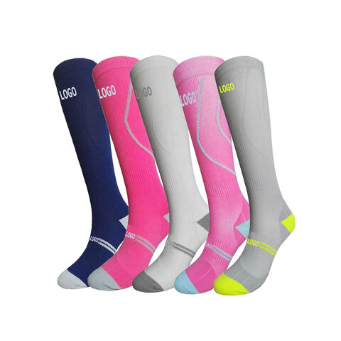 Benutzerdefinierte Nylon bedruckte leere Sublimationssocken, farbige Herren-Kompressions-Crew-Socken in großen Mengen for sale at factory direct price