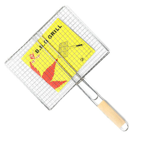 Accesorios de cocina de gran venta Accesorios para barbacoa al aire libre Cesta de malla de acero inoxidable para parrilla de barbacoa