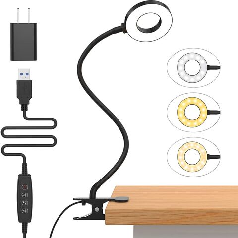 LED Leselampe mit Klemme, Flexible Buchlampe für Kinder zum Lesen im Bett bei Nacht, Clip für Tisch