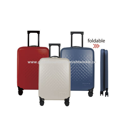 Smart foldable ABS luggage,8 wheels,inserted lock