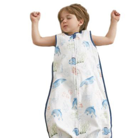 Bestseller Baby Schlafsack Sommer Bambus Baumwolle Kinder Einteilige Anti-Tret-Decke