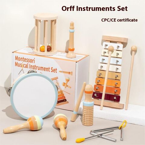 Instruments de Musique pour Tout-Petits, Instruments de Percussion en Bois pour Bébés, Ensemble de Jouets Musicaux Éducatifs Préscolaires for sale at factory direct price