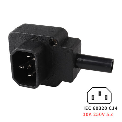Wholesale Iec 60320 C14 Angled Male Connector Plug Power Connectors ...