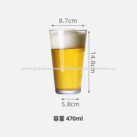 Venda por atacado Copo de vidro de água personalizado para venda quente Copo de vidro de cerveja de 16 onças
