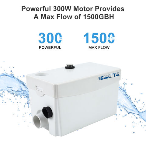 FLO300 Mazeratorpumpe zum Großhandelspreis, einfach zu installieren, präzisionsgefertigt für kleine Räume
