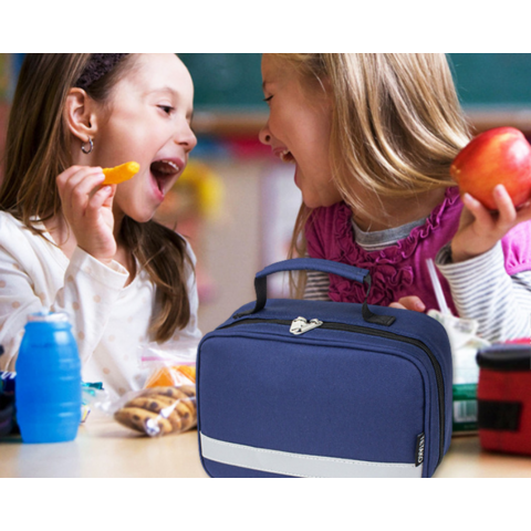 Aluminiumfolie Isolierte Kühltasche Handtasche Kinder Lunchbox Tasche Doppelschicht Outdoor Picknick Kühltasche
