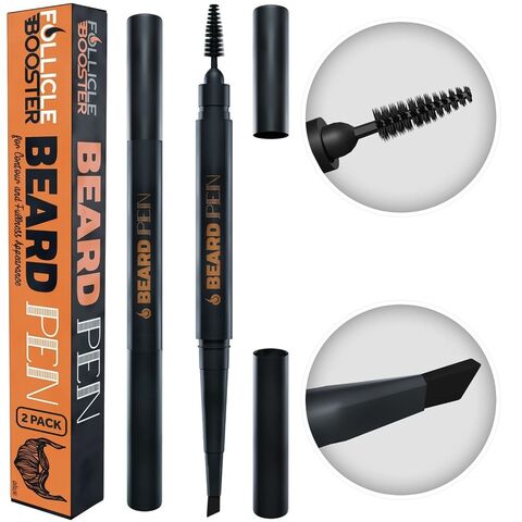 Lápiz Rellenador de Barba para Hombre, Estilismo de Barbero, Lápiz de Aseo Color Negro, Larga Duración, Resistente al Agua y al Sudor