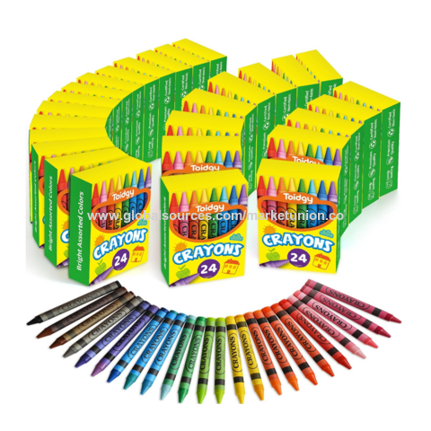 Lot de 36 crayons de cire en vrac, idéal pour les tout-petits de 1 à 3 ans ; lot de 24 crayons de couleur, parfait pour les enfants de 4 à 8 ans ; un indispensable pour la rentrée scolaire. for sale at factory direct price