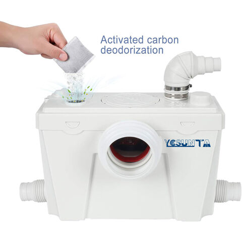 FLO500 Nouvelle Pompe de Macération avec Fonction Inverse Broyeur Sanitaire Automatique Pompe à Eaux Usées pour Salle de Bain