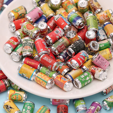 Mini latas de cerveja de desenho animado OEM, resina, acessórios de joalheria DIY for sale at factory direct price