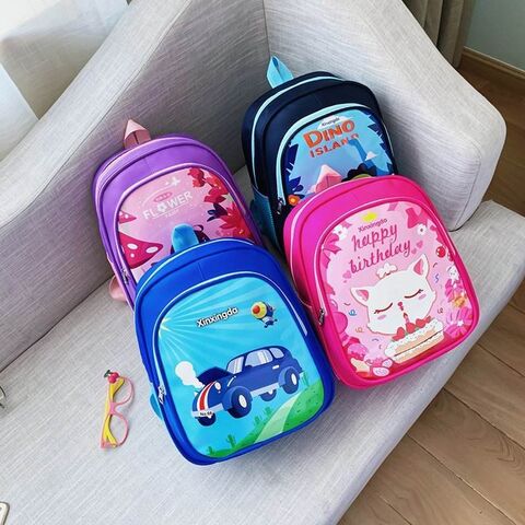 Children Backpack Bag Kids selling Cotton School Handmade Carry Pouch Crossbody Fun