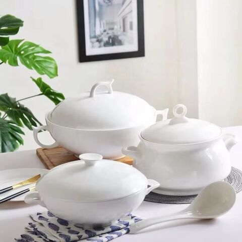 Cheap Custom Hotel Restaurant Serving White Fine Bone China