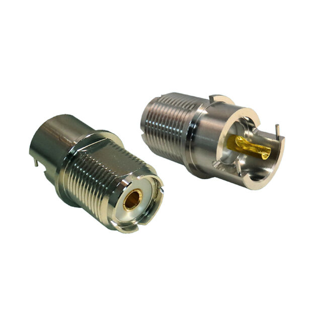 Conector UHF Hembra Tipo Clip de Borde - Conector Coaxial RF para Montaje en Borde