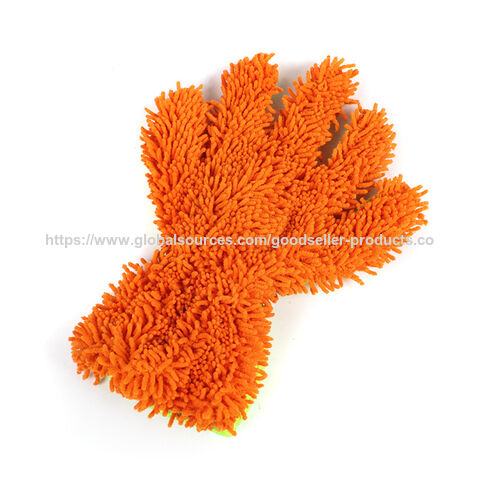 Cross Border Five Finger Thick Double-sided Coral Fleece Sandwich Mesh