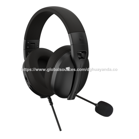 JINDUN H5L Casque Gaming Filaire Pliable avec Compatibilité Multiplateforme, Oreillettes à Mémoire de Forme Souples, Bandeau Confortable - Noir