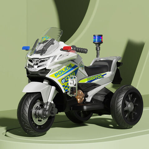 Police Kids Green Motorbike Police Officer Electric Police Trike EVO