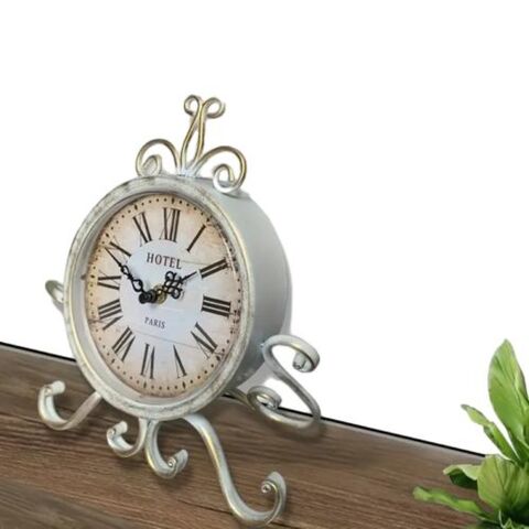Horloge de Table Rétro en Métal Silencieuse Faite Main en Gros, 1pc - Décoration d'Intérieur for sale at factory direct price