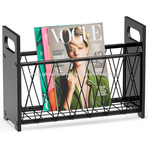Porte-revues, support de magazine de 40 cm pour bureau et bureau à domicile, panier de rangement de fichiers en acrylique Organisateur de courrier pour magazines, livres for sale at factory direct price