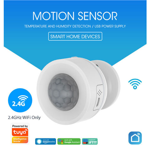 Detector de Movimiento PIR Inalámbrico WIFI Tuya con Sensor Infrarrojo USB, Humedad y Temperatura for sale at factory direct price