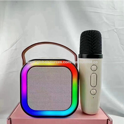 K12 Mini Portable Karaoke Bluetooth Speaker Dual Microphone Audio ...