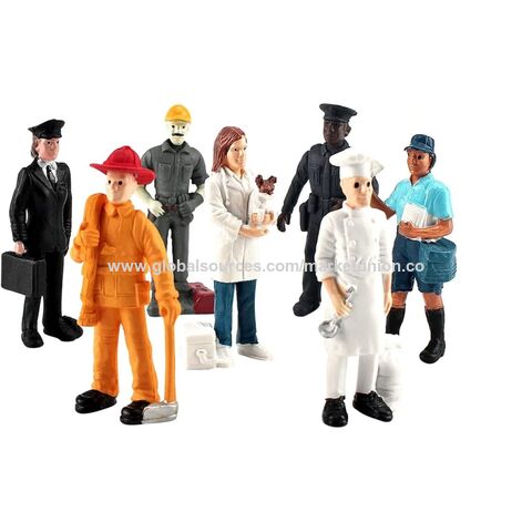 Mini Figurines de Personnes, Figurines Miniatures, Personnes en Plastique, Mini Modèles de Personnages, 1 Ensemble de Figurines d'Officier de Poste, Personnes de Maison de Poupées for sale at factory direct price