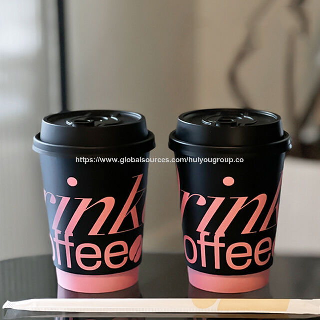 Vaso de Papel 4oz 6oz 8oz 12oz 16oz Ecológico Personalizado para Café Caliente, Vaso Desechable de Doble Pared con Logo para Bebidas Frías